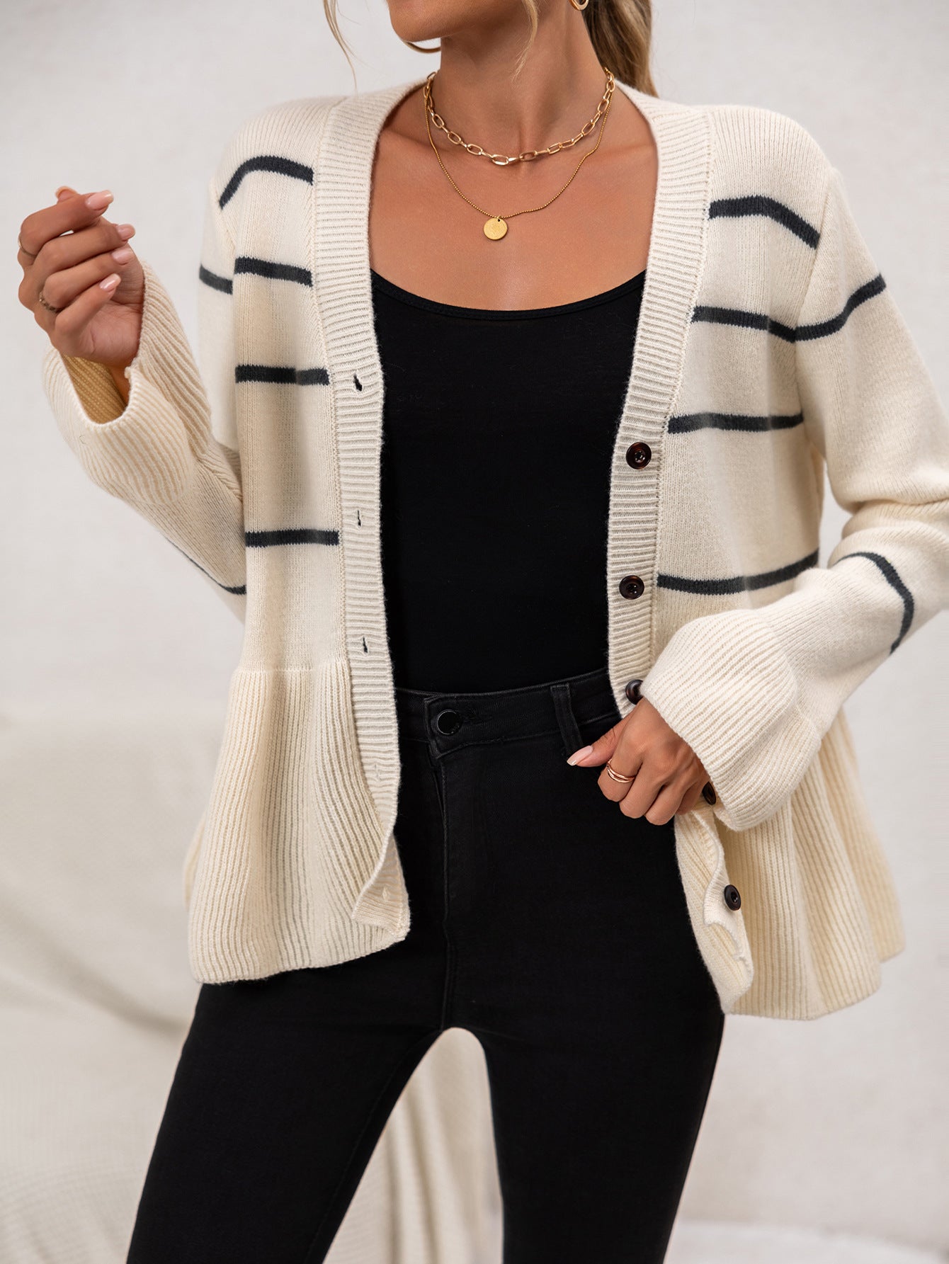 Chic Striped Cardigan for Everyday Wear