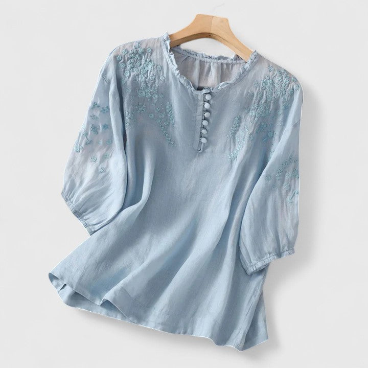 Vasilene | Chic Button-Front Blouse for Any Occasion