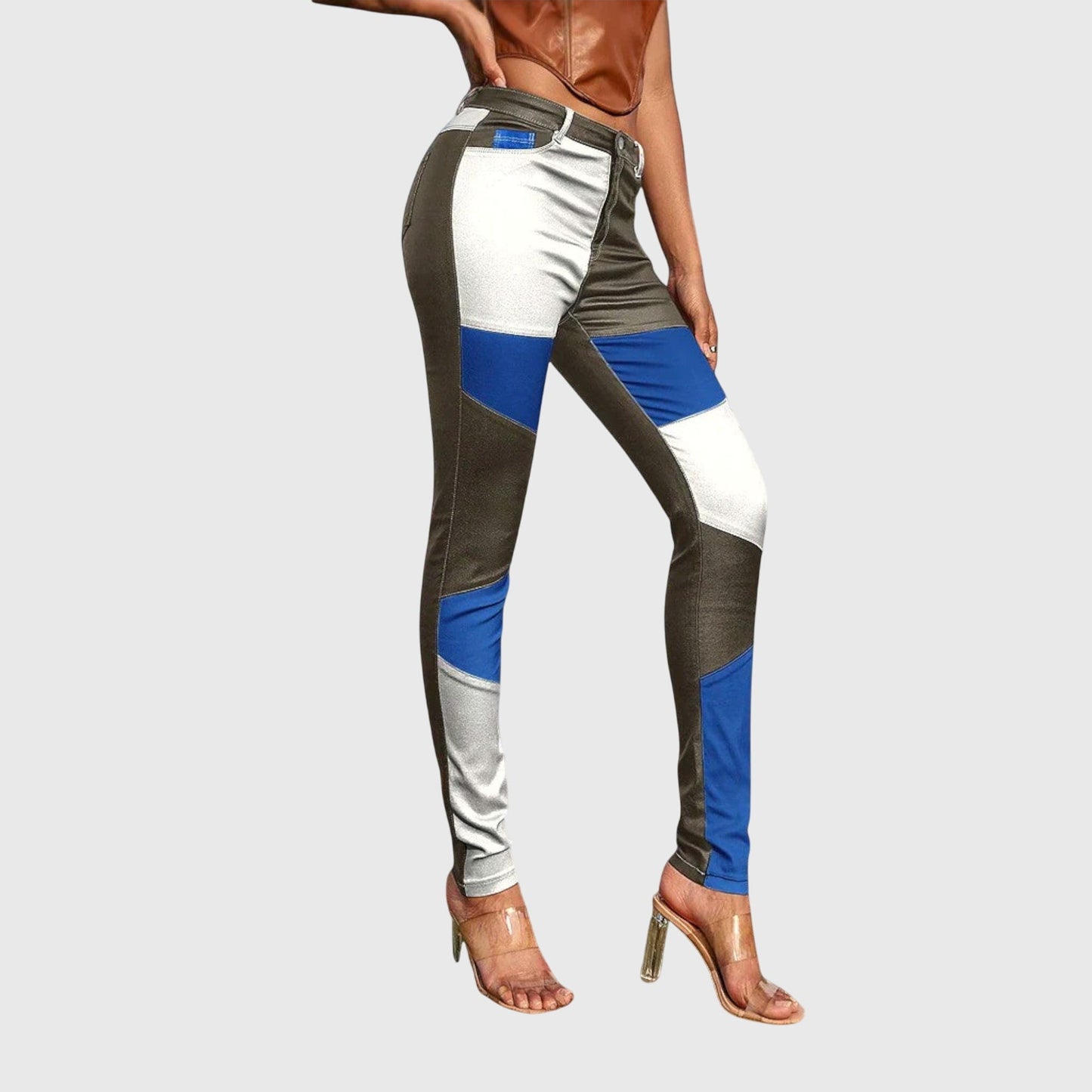 Calliope Color Block Tube Pants for Trendy Looks