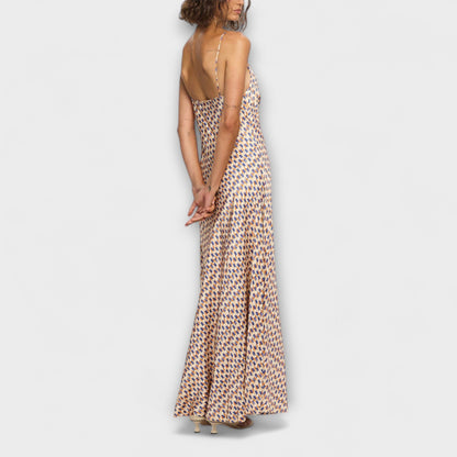 Chic Geometric Print Maxi Dress for Any Occasion