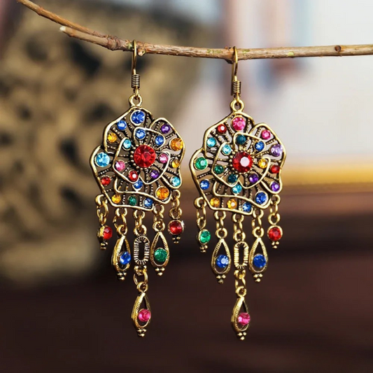 Colorful Vintage Mandala Earrings