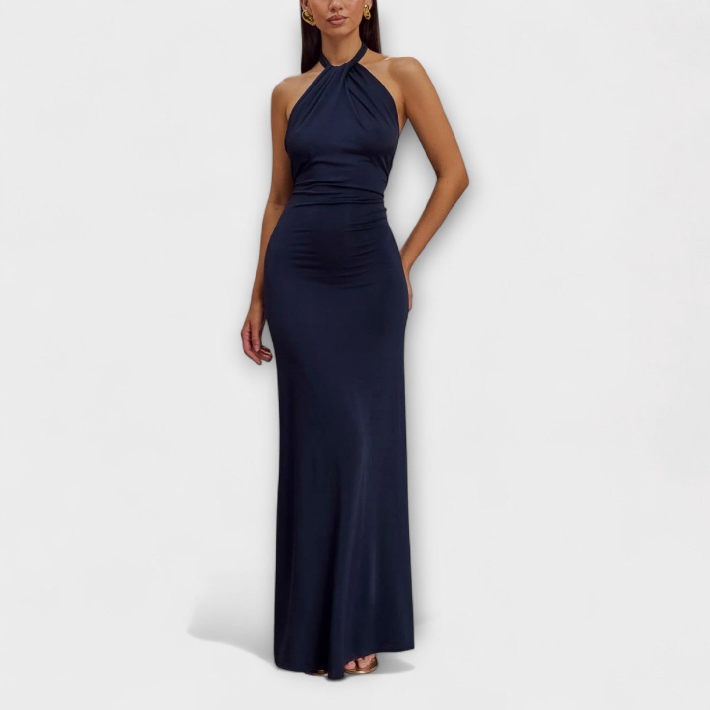 Lagoon - Chic Slinky Halter Maxi Dress for Any Occasion