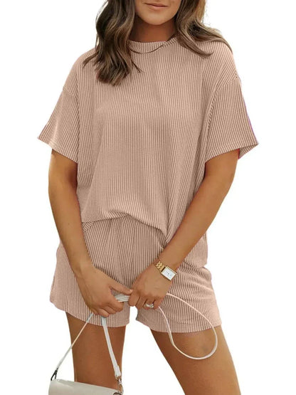 Chic Ribbed Knit Set for Effortless Style