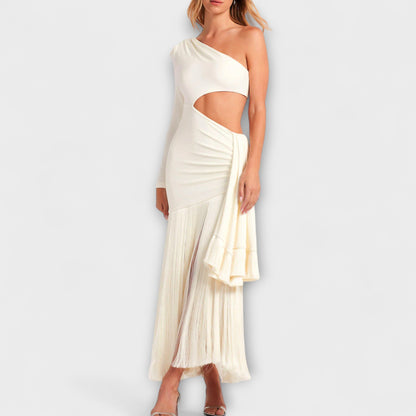 Chic Cutout Fringe Maxi Dress for Special Occasions