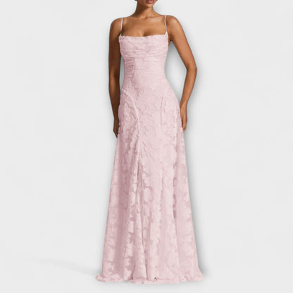 Chic Jacquard Maxi Dress for Special Occasions