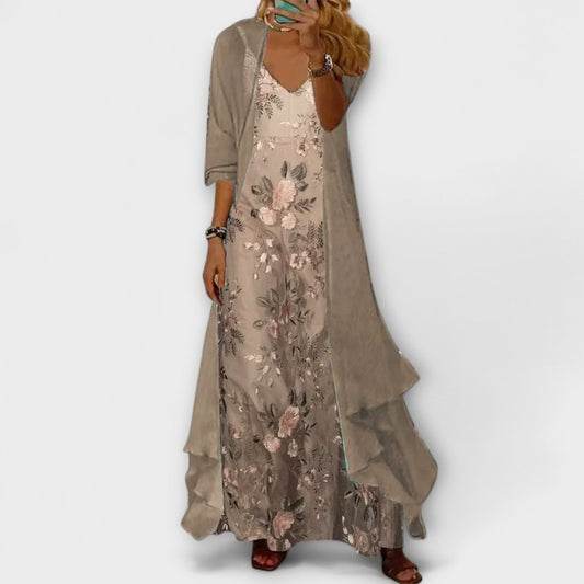 Mara - Stylish Maxi Dress & Jacket Set for Any Occasion