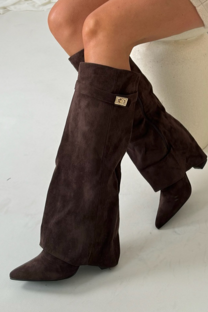 Olivia - Stylish Flap Knee-High Boots for Any Occasion