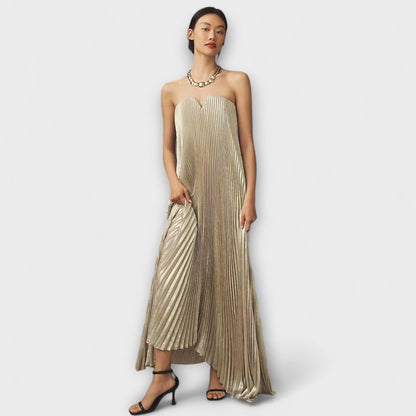 Michelle Orange Floral Maxi Dress for Special Occasions