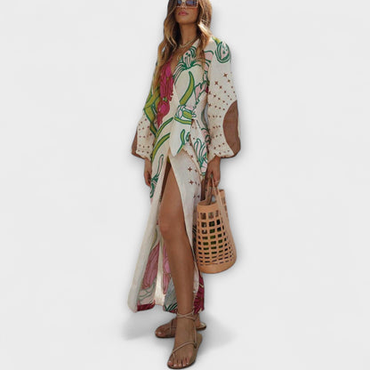 Tracey - Stylish Tie Maxi Dress for Any Occasion