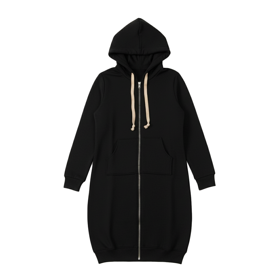 Bonnie - Cozy Longline Zip Hoodie for Everyday Style