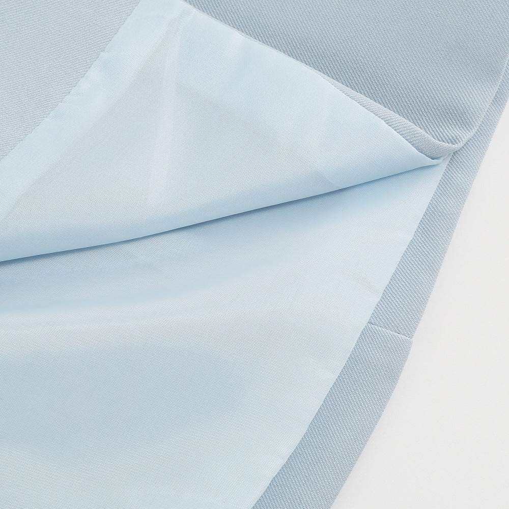 Chic Cape Blazer Mini Dress with Belt & Gold Accents