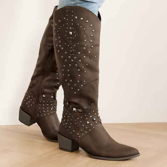 Mary - Stylish Western Knee-High Boots for Any Occasion