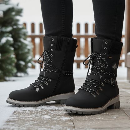 Chic Lace-Up Winter Boots for Stylish Adventures