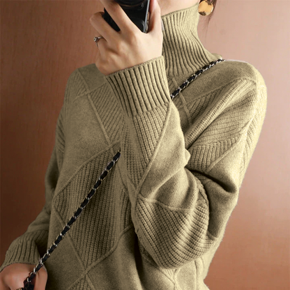 Chic Diamond Knit Sweater for Any Occasion