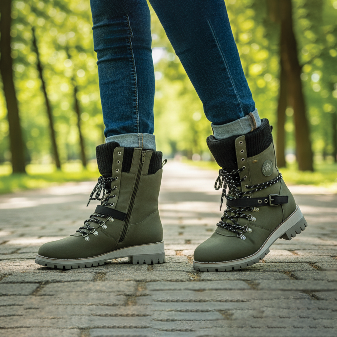 Chic Lace-Up Winter Boots for Stylish Adventures