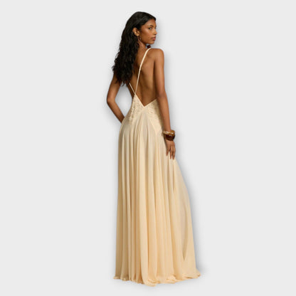 Chic Maxi Dress with Deep V-Neck for Any Occasion
