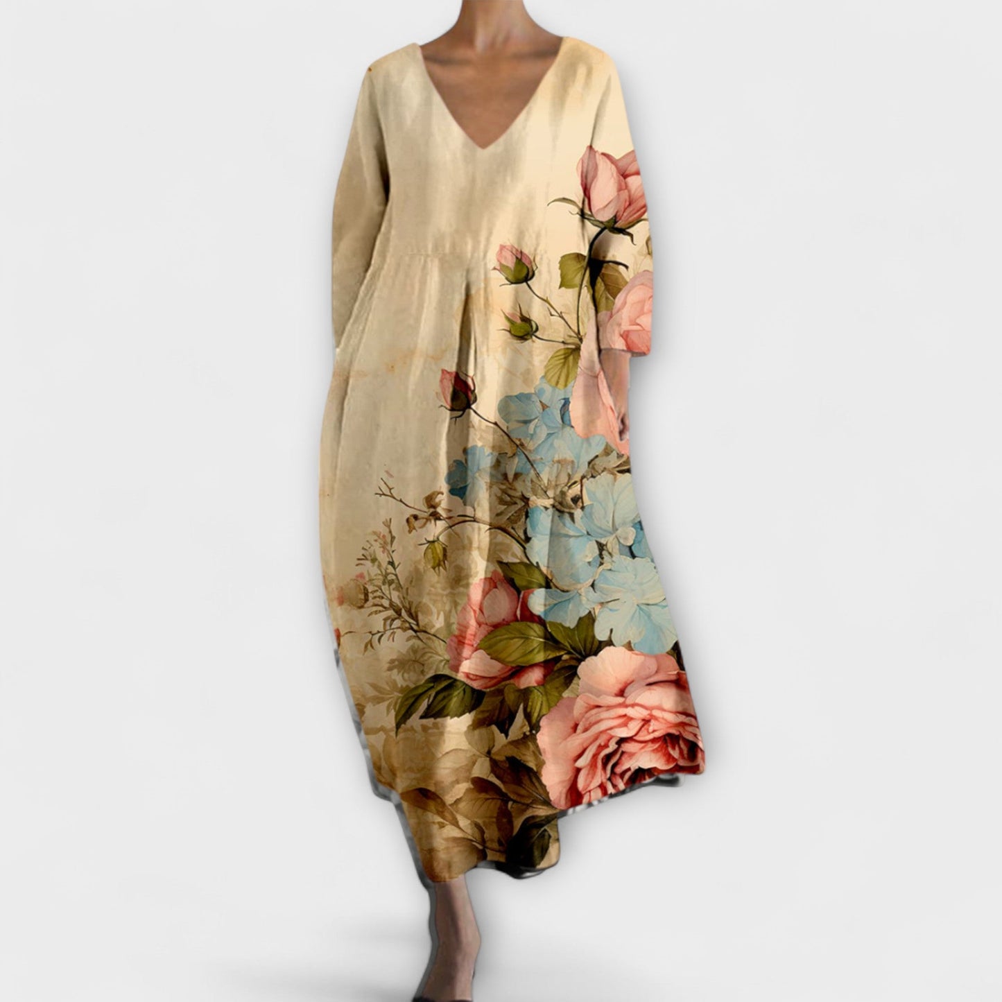 Vibrant V-Neck Maxi Dress for Every Occasion