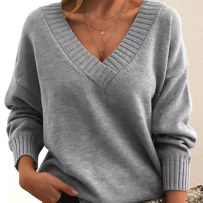Avery - Cozy V-Neck Knit Sweater for Everyday Wear