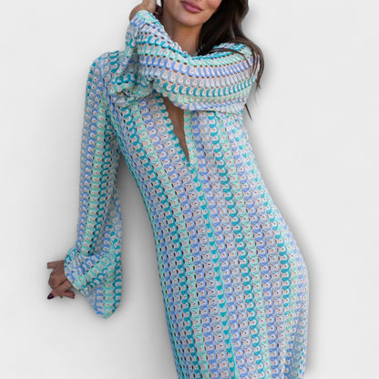 Elina V-Neck Maxi Dress for Summer Getaways