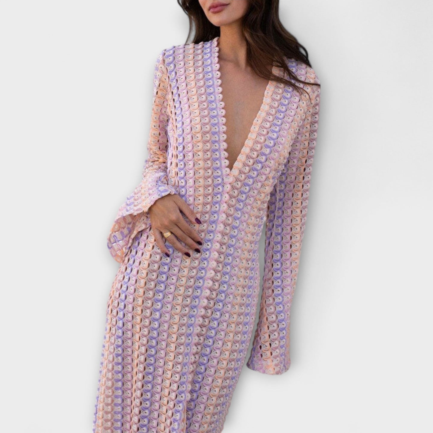 Elina V-Neck Maxi Dress for Summer Getaways
