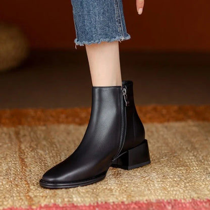 Chic Chunky Heel Ankle Boots for Stylish Outings