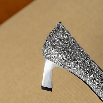 Gloria Glitter Heels for Evening Glam
