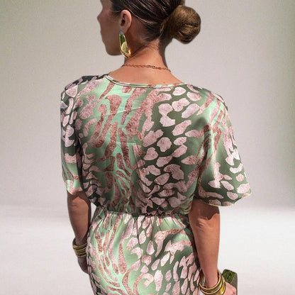 Twisted V-Neck Maxi Dress for Special Events