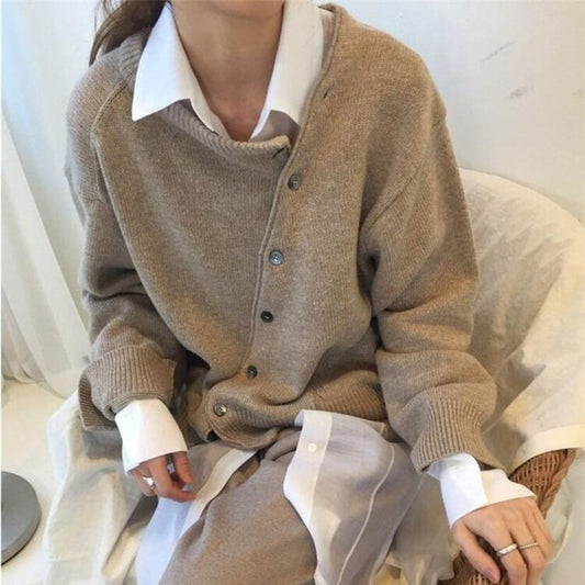 Virginia Wool Button Cardigan for Stylish Layering