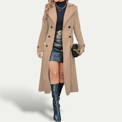 Chic Women's Longline Coat for Winter Wear