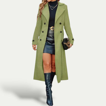 Chic Women's Longline Coat for Winter Wear