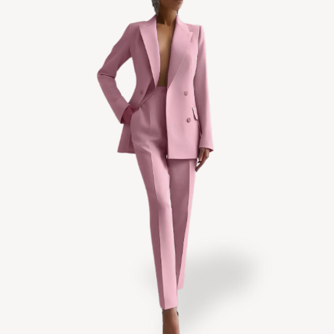 Chic Women's Blazer and Trouser Ensemble