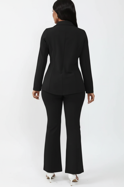 Chic Women's Blazer and Trouser Ensemble