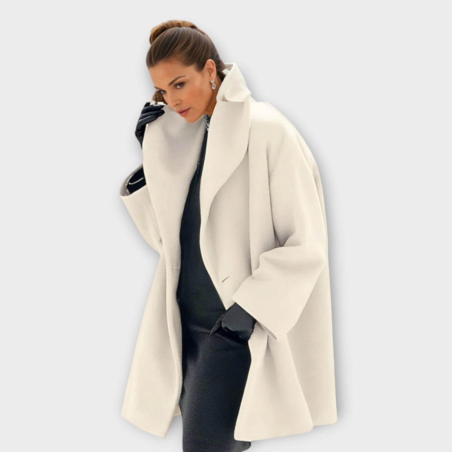 Maria | Cozy Oversized Winter Coat with Wide Collar for Women
