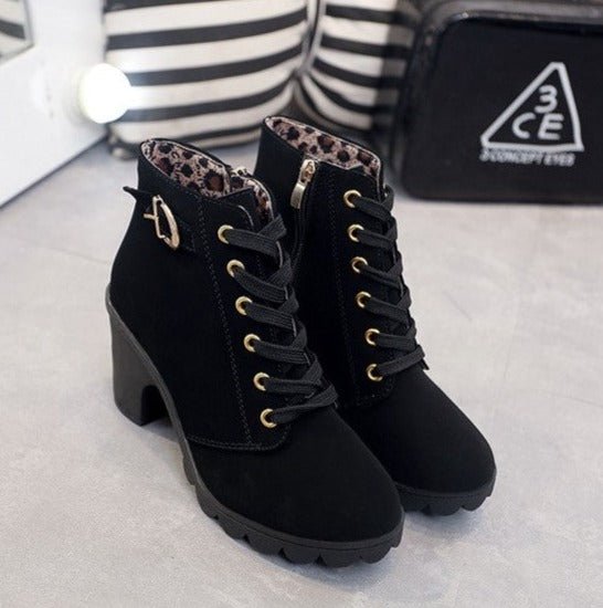Hazel - Stylish Lace-Up Ankle Boots for Any Occasion