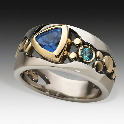 Unique Vintage Blue Gemstone Ring