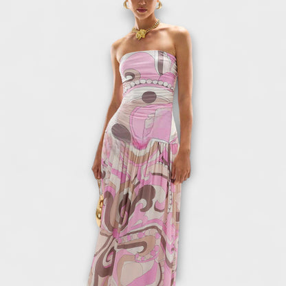 Pastel Off-Shoulder Maxi Dress for Summer Events