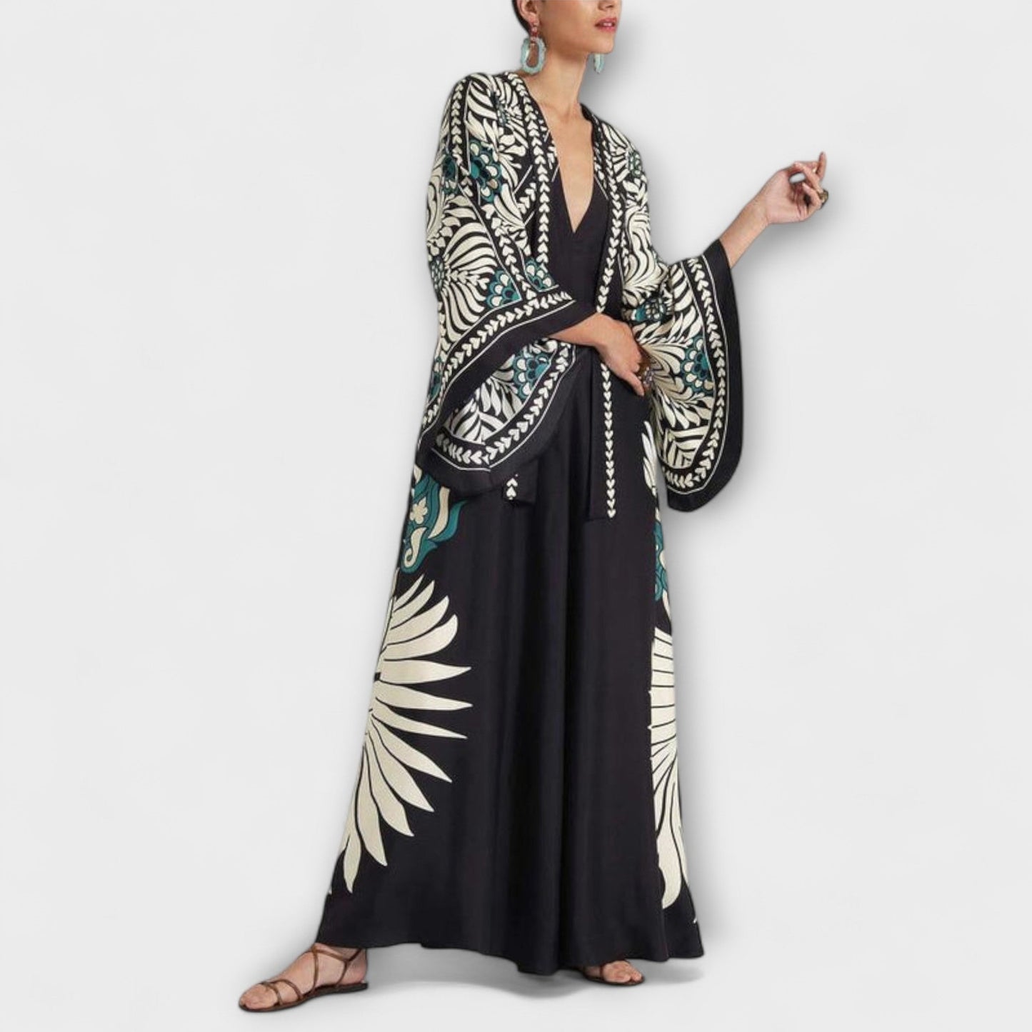 Chic Floral Print Maxi Dress for Special Occasions